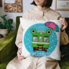 Train Kids! SOUVENIR SHOPのカエル電車「 雨♪」 Cushion