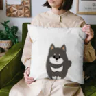 ねこまるのおみせのまろまゆ黒柴 Cushion