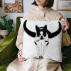 コチ(ボストンテリア)の小物用:ボストンテリア(牛の頭蓋骨)[v2.8k] Cushion