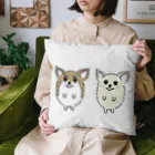 チワワのメロとミルク　「まんまるいぬ」YouTuber犬のチワワのメロとミルクのグッズ Cushion