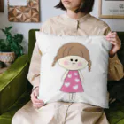 らぶたんらんどのラブリーな三つ編みの女の子 Cushion