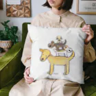 paritoraの仲良し4人組のトーテムポール Cushion