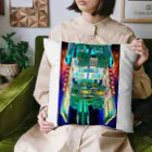 ジョー「鏡面反射のデジタルアート」(鈴木穣)の鏡面反射のガススタンドカフェ　Model「Victoria_Regen」 Cushion