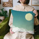 エアレーションの独り言の雪山と満月 Cushion