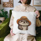 QuillSerenadeのぽけっとの帽子をかぶったステッカー Cushion