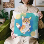 nakagawa-kikakuのコーギーの大ジャンプ Cushion