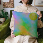 水草のサイケデリックな満月 Cushion