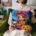 blue_7777　まねきねこショップのハッピーハロイン　愛犬と一緒！ Cushion