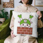 oniyoshiのレンガからのぞくふっかちゃん Cushion