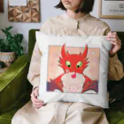 ただちStudioの竜とケーキのクッション Cushion