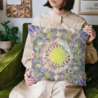 水草のサイケデリックな太陽 Cushion