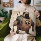 PUGおやじのロボパグ出動 Cushion