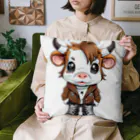 Vasetti_pressのスニーカーを履いた牛 Cushion