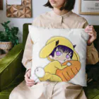 😈へ泥べと🌂の旧べとウサギ Cushion