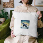 GOLAEのiruka　海を飛び跳ねるイルカ Cushion