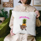 CATLESのCATLES パインキャット キジトラ猫とパイナップル Cushion