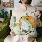 aoking_の和カエルかぼちゃ2 Cushion