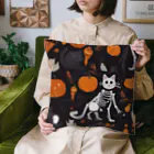 ToToMoの【ハロウィン】スケルトンキャット Cushion