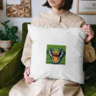 wonderful-lifeのピクセルで描かれたクールなワニ Cushion