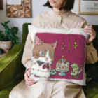 猫のきぬくんのお店の素敵な夜 Cushion