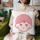 ashitakara_honkidasuのboy_line pink Cushion