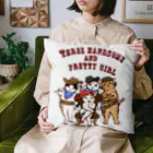 もけけ工房 SUZURI店の3美男子とカワイ子ちゃん Cushion