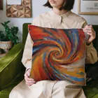 黒鷺の抽象画展ときどき爬虫類の抽象画 タイトル:激情と葛藤 Cushion