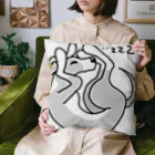 Cute mascot dogsのSleepy Italian Greyhound Cushion