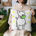 Cute mascot dogsのBull terrier with a ball Cushion