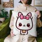 ほっこりデザインスタジオの癒しの白猫グッズ～あなたの心にふれる白い天使～ Cushion