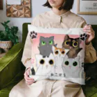 ねこほうチャンネル公式グッズの5匹ねこほうイラストグッズ Cushion