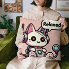 18ban's shopのリラックスするサイバーパンクな猫 Cushion