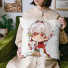 鏡餅の茶室の鏡夜もち ミニキャラ Cushion