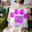 NIKUKYU LOVERのLOVE NIKUKYU -肉球好きさん専用 ピンクバルーン - クッション