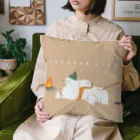 kiki25のアウトドアライフを満喫する白くま(冬) (ベージュ)   Cushion