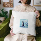 AIワクワクのイラストのペンギン Cushion