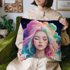 ミウ444のカラフルレディ「進化の目覚め」 Cushion