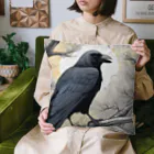 京都イラスト工房の動物シリーズ29：カラス Cushion