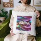 Kumamanのオーロラシルク　Shineロゴ入り Cushion