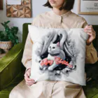 飛び出す！アニマルショップの飛び出す！白猫　クリスマスver Cushion