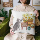 きら星のお花が好きな猫 Cushion