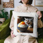 ねこ鉄道の卵かけご飯 Cushion