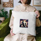 Takucomの夕暮れに抱く温かな絆：姉妹と犬の帰り道 Cushion