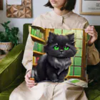 yoiyononakaの図書室の黒猫02 クッション