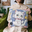 Moichi Designs Shop-2023の赤ちゃんネコタン Cushion