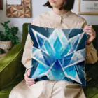 のんびりアート工房の氷のクリスタル Cushion