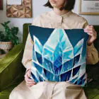 のんびりアート工房の氷のクリスタル Cushion