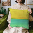 Miyuki chalkart worksの緑と黄色 クッション