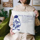 ヤママユ(ヤママユ・ペンギイナ)の-042518-World Penguins Day(Typewriter) Cushion