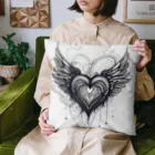 redeye“NFT art”shopのfly HEART𓏸𓈒꒰ঌ❤໒꒱𓈒𓏸 Cushion